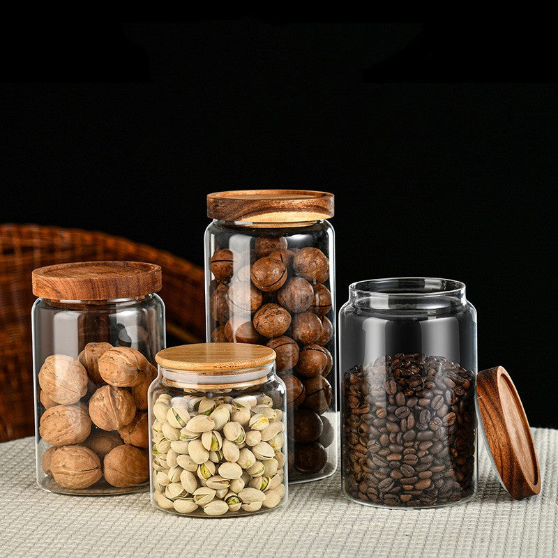 Bocal Épure – Verre Borosilicate & Finition Bois Naturel