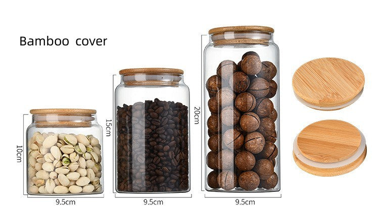 Bocal Épure – Verre Borosilicate & Finition Bois Naturel
