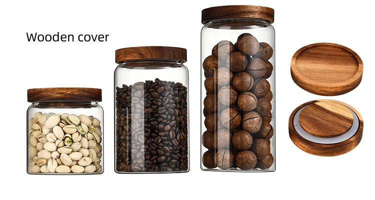 Bocal Épure – Verre Borosilicate & Finition Bois Naturel