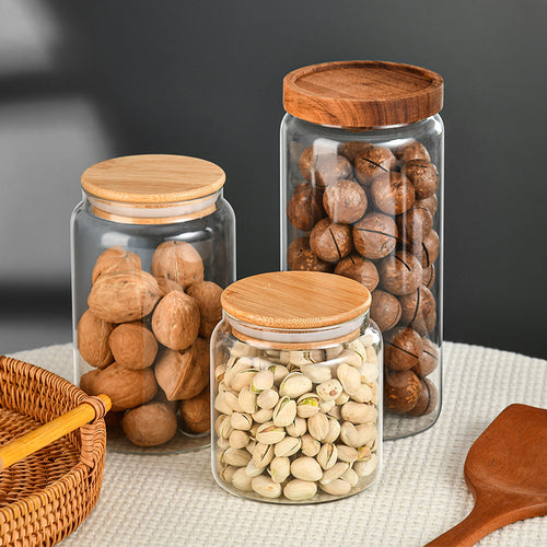 Bocal Épure – Verre Borosilicate & Finition Bois Naturel