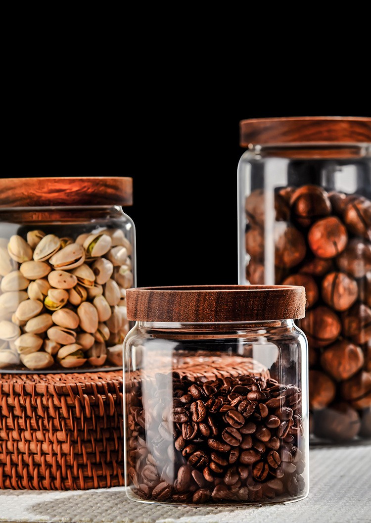 Bocal Épure – Verre Borosilicate & Finition Bois Naturel